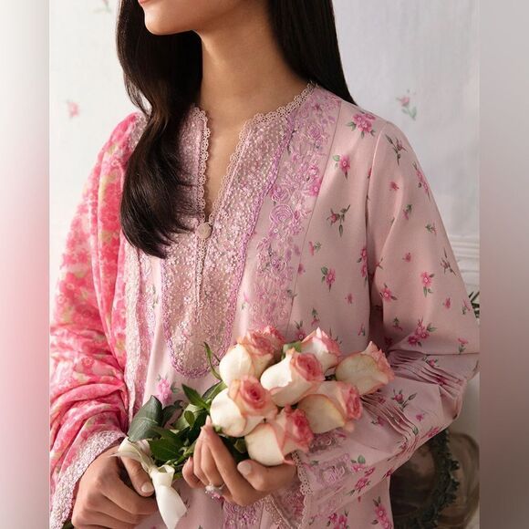 REPUBLIC WOMENSWEAR PAKISTANI LUXURY COUTURE AUTHENTIC DESIGNER DRESS 3 PIECE - Picture 4 of 5